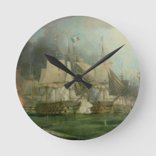 Battle of Trafalgar, 1805 Round Clock