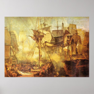 Battle of Trafalgar by Joseph Mallord Turner Poster