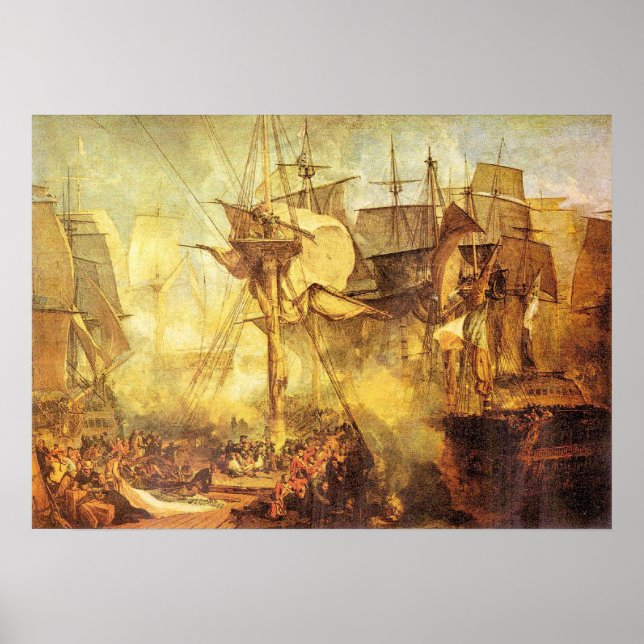 Battle of Trafalgar by Joseph Mallord Turner Poster (Front)