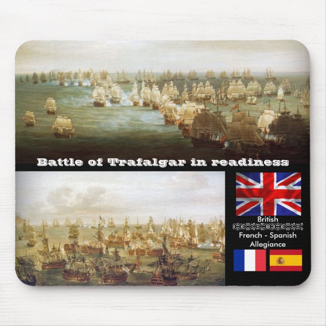 Battle of Trafalgar in readiness Mouse Mat (Front)