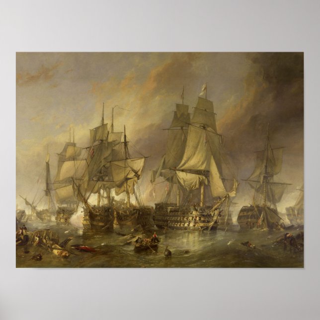 Battle of Trafalgar Poster W C Stanfield 1836 (Front)