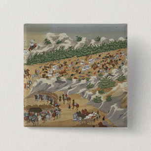 Battle of Vasilika in 1821, from the Pictorial His 15 Cm Square Badge