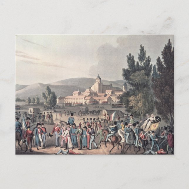 Battle of Vittoria,Bringing in the Prisoners Postcard (Front)