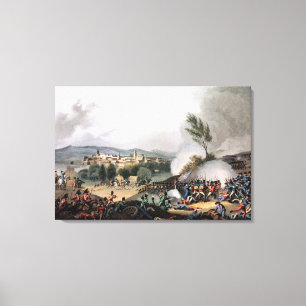 Battle of Vittoria,etched by I. Clark Canvas Print
