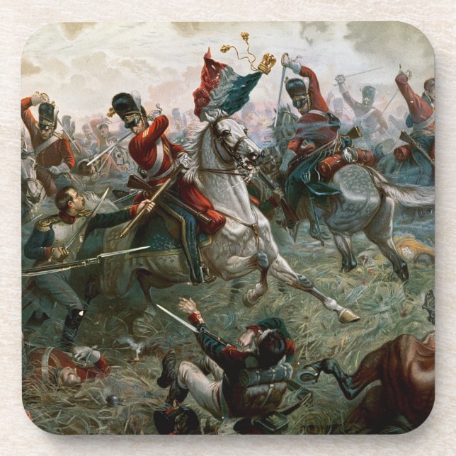 Battle of Waterloo, 18th June 1815, 1898 (colour l Coaster (Front)