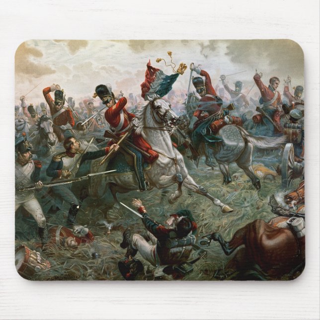 Battle of Waterloo, 18th June 1815, 1898 (colour l Mouse Mat (Front)