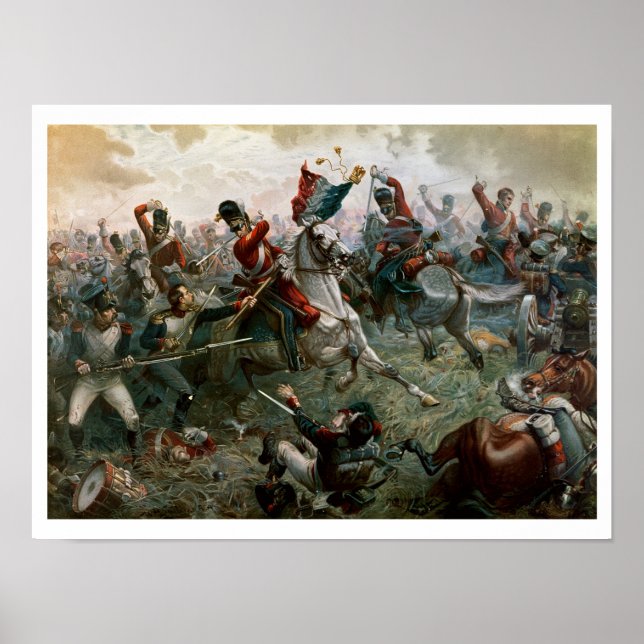 Battle of Waterloo, 18th June 1815, 1898 (colour l Poster (Front)