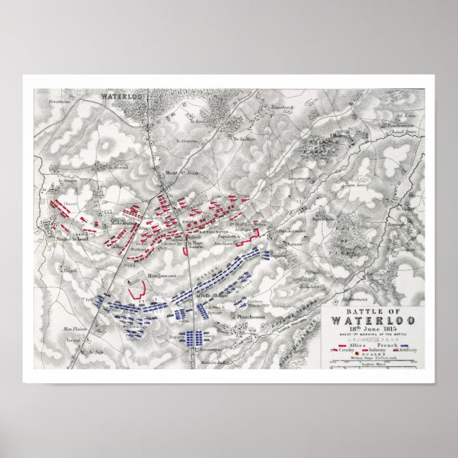 Battle of Waterloo, 18th June 1815, Sheet 1st (eng Poster (Front)