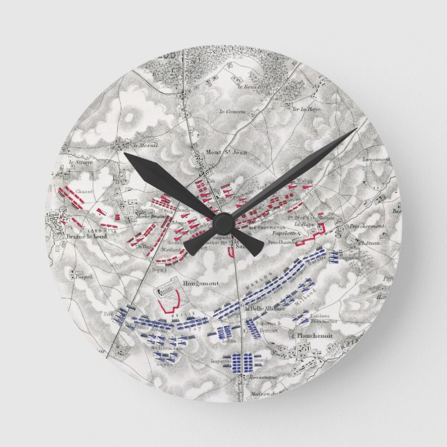 Battle of Waterloo, 18th June 1815, Sheet 1st (eng Round Clock (Front)