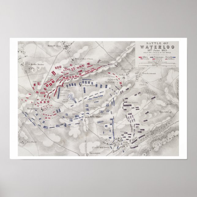 Battle of Waterloo, 18th June 1815, Sheet 2nd, Cri Poster (Front)