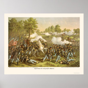 Battle of Wilson's Creek by Kurz and Allison 1861 Poster