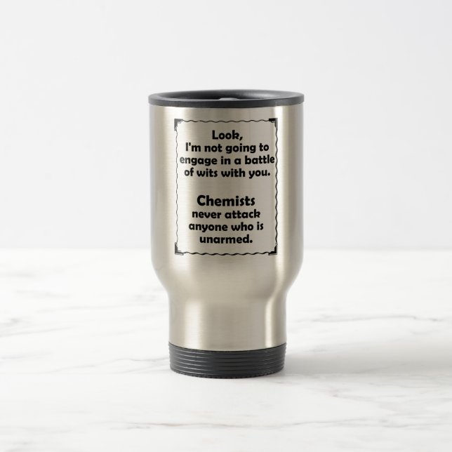 Battle of Wits Chemist Travel Mug (Center)