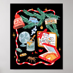 Battle Plan Funny Christmas Home Kids Hand Dawn Al Poster