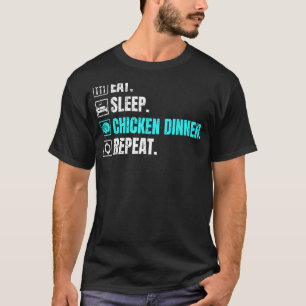 Battle Royale Eat Sleep Chicken Dinner Repeat Men T-Shirt