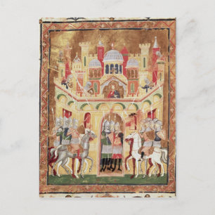 Battle scene at the walls of Jerusalem Postcard