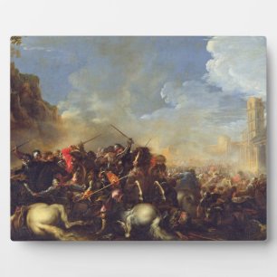 Battle Scene, c.1641-42 (oil on canvas) Plaque
