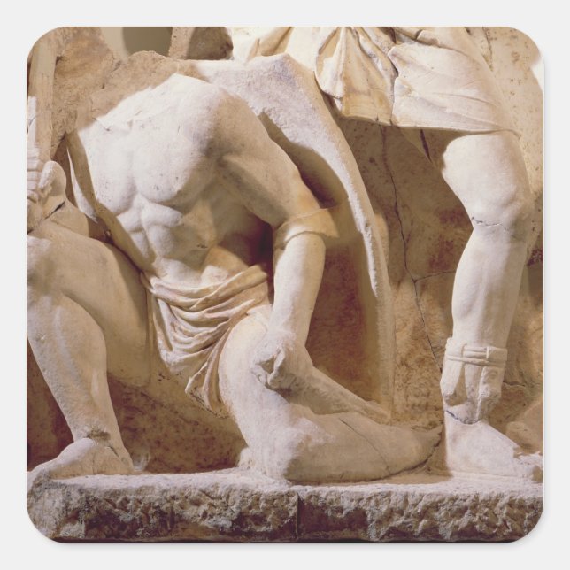 Battle scene, c.169 square sticker (Front)