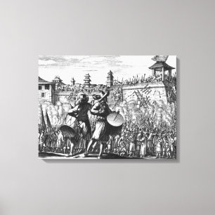 Battle scene canvas print