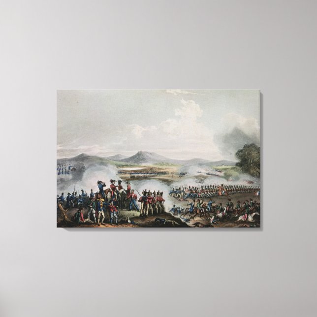 Battle Talavera, engraved by Thomas Sutherland Canvas Print (Front)