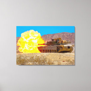 BATTLE TANK – M1 Abrams 24x36 Canvas Print