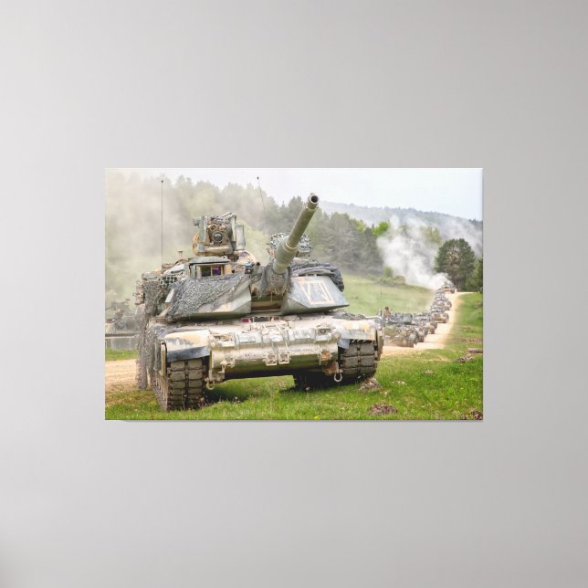 BATTLE TANK – M1 Abrams 40x60 Canvas Print (Front)