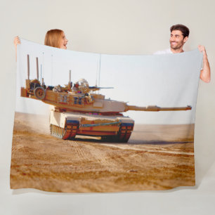 BATTLE TANK – M1 Abrams Fleece Blanket