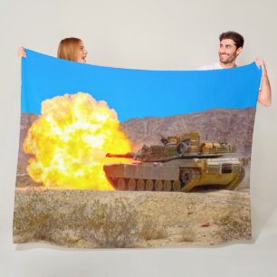 BATTLE TANK – M1 Abrams Fleece Blanket