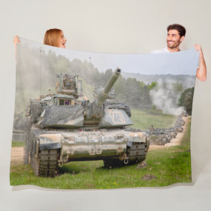 BATTLE TANK – M1 Abrams Fleece Blanket