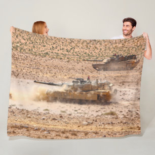 BATTLE TANK – M1 Abrams Fleece Blanket