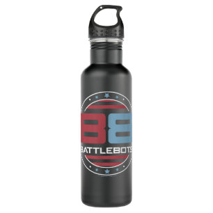 BattleBots Patriotic American Flag Circle Logo  710 Ml Water Bottle