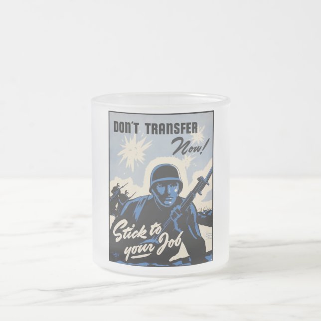 Battlefield Beachhead Assault by American Warriors Frosted Glass Coffee Mug (Center)