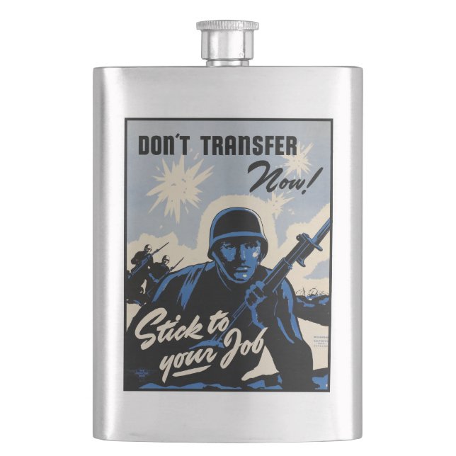 Battlefield Beachhead Assault by American Warriors Hip Flask (Front)