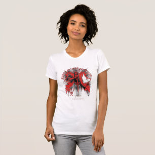 Battlefield Of Faith Red And Grey Abstract Art T-S T-Shirt