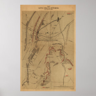 Battlefield of Gettysburg July 1st 2nd 3rd 1863 Poster