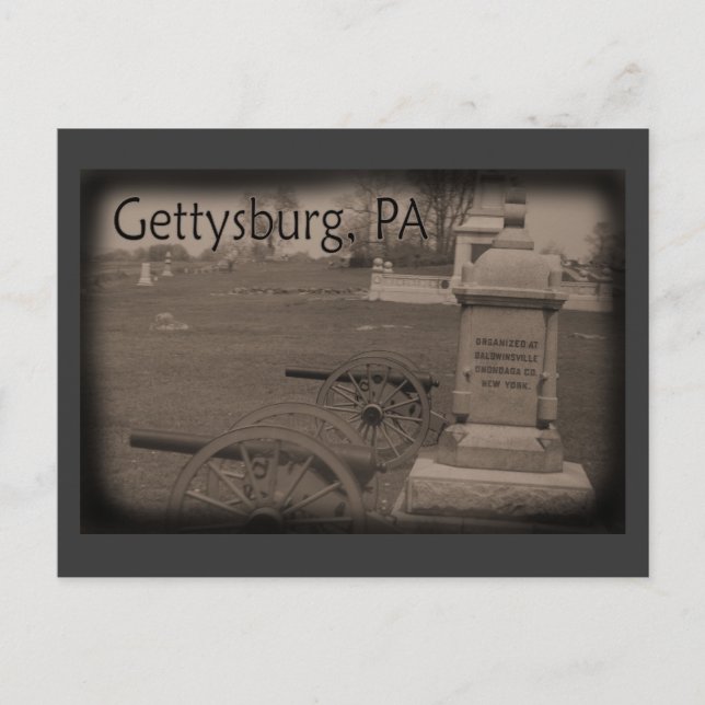 Battlefield of Gettysburg Postcard (Front)