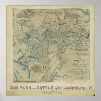 Battlefield of Williamsburg, Virginia Poster