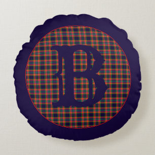Battlefield Plaid Round Cushion