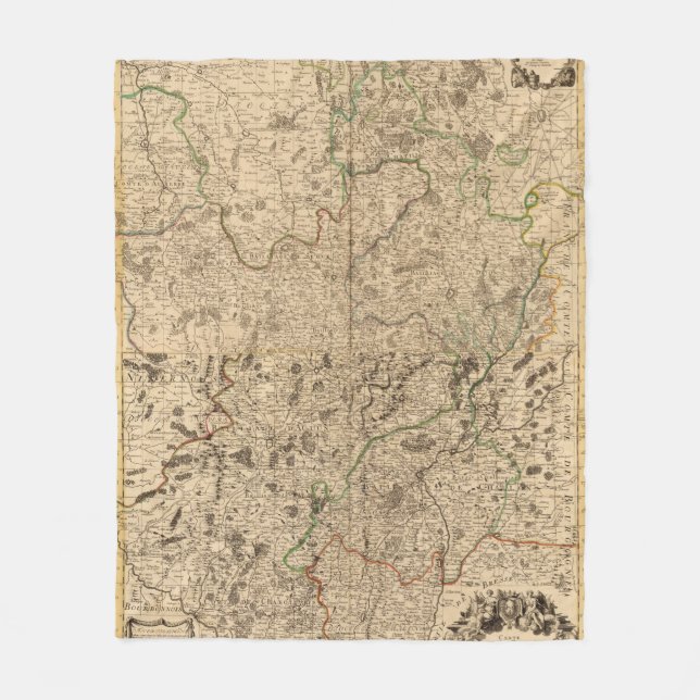 Battlefields and Roman roads Fleece Blanket (Front)