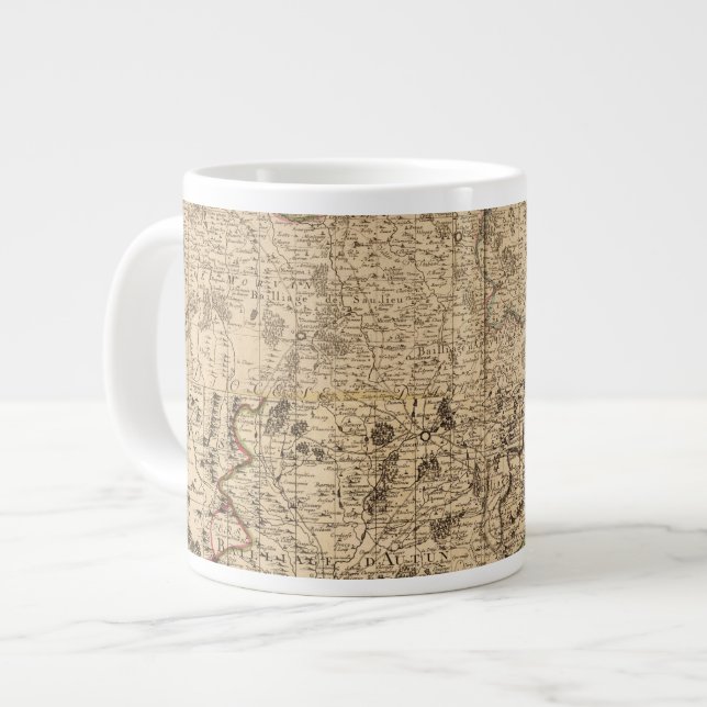 Battlefields and Roman roads Large Coffee Mug (Front Left)