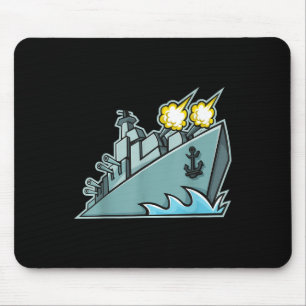 Battleship Aircraft Carrier War Ship Graphic Mouse Mat