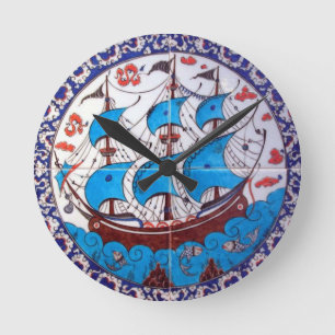 Battleship Ancient Round Clock