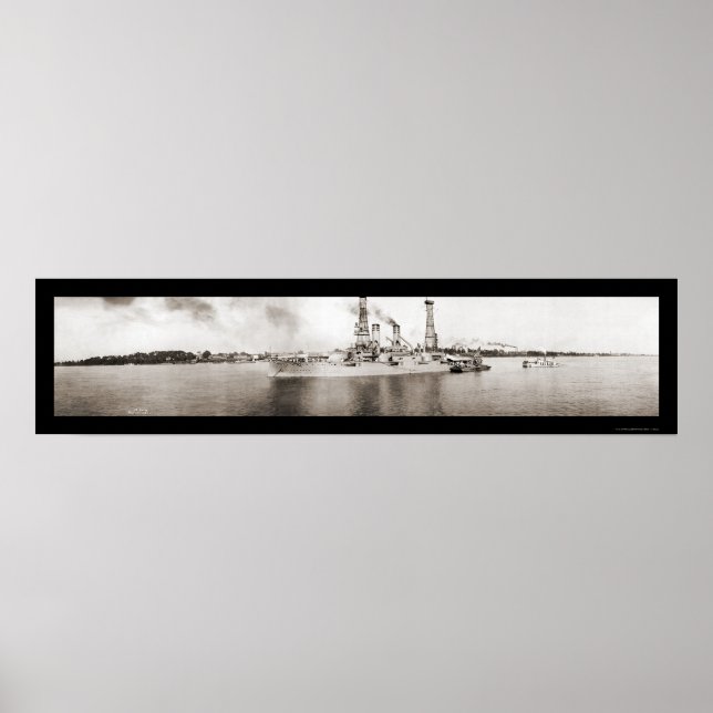 Battleship Baton Rouge Photo 1911 Poster (Front)