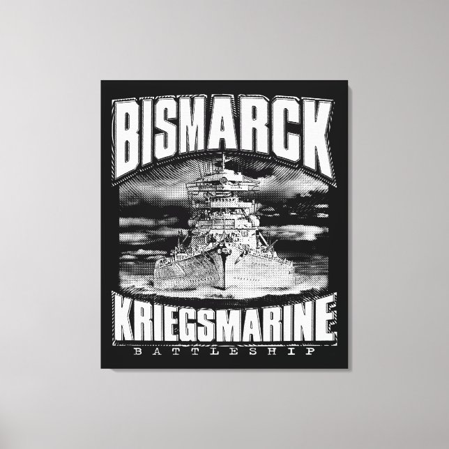 Battleship Bismarck Canvas Print (Front)