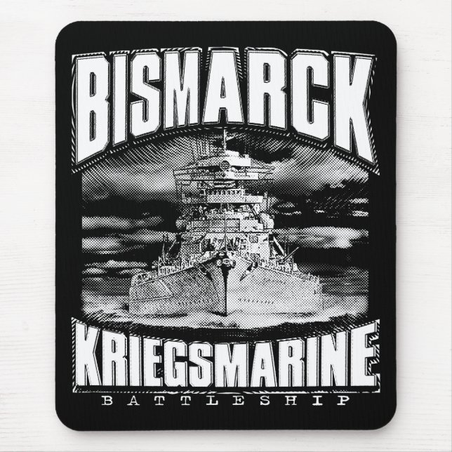 Battleship Bismarck Mouse Mat (Front)