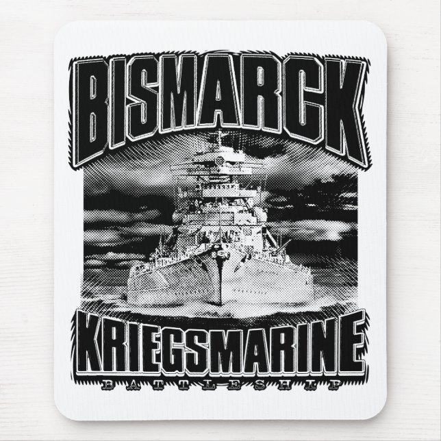 Battleship Bismarck Mouse Mat (Front)