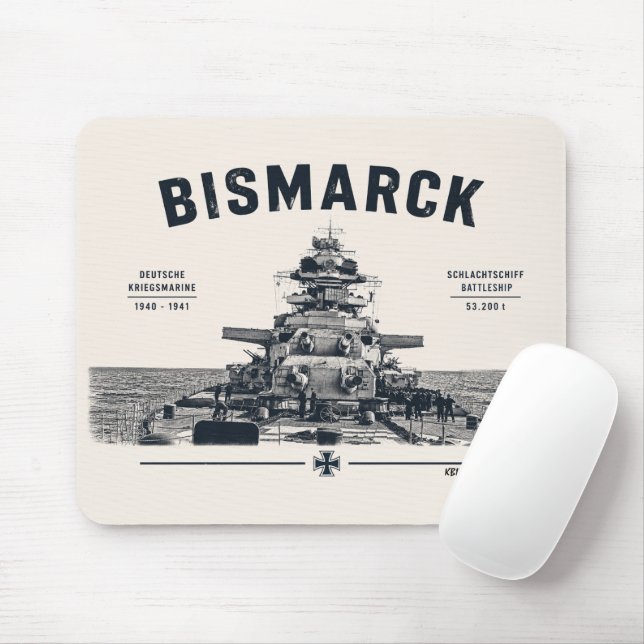 Battleship Bismarck Mousepad (With Mouse)