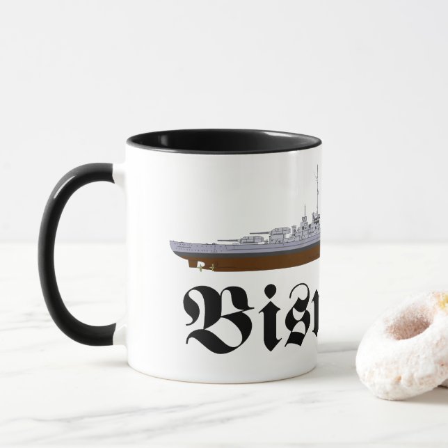 Battleship Bismarck Mug (With Donut)