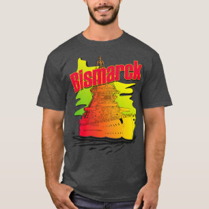 Battleship Bismarck Synthwave style T-Shirt
