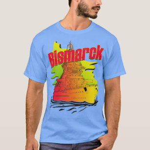 Battleship Bismarck Synthwave style T-Shirt