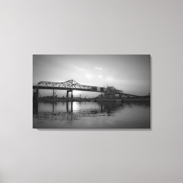 Battleship Cove, Fall River, MA Canvas Print (Front)